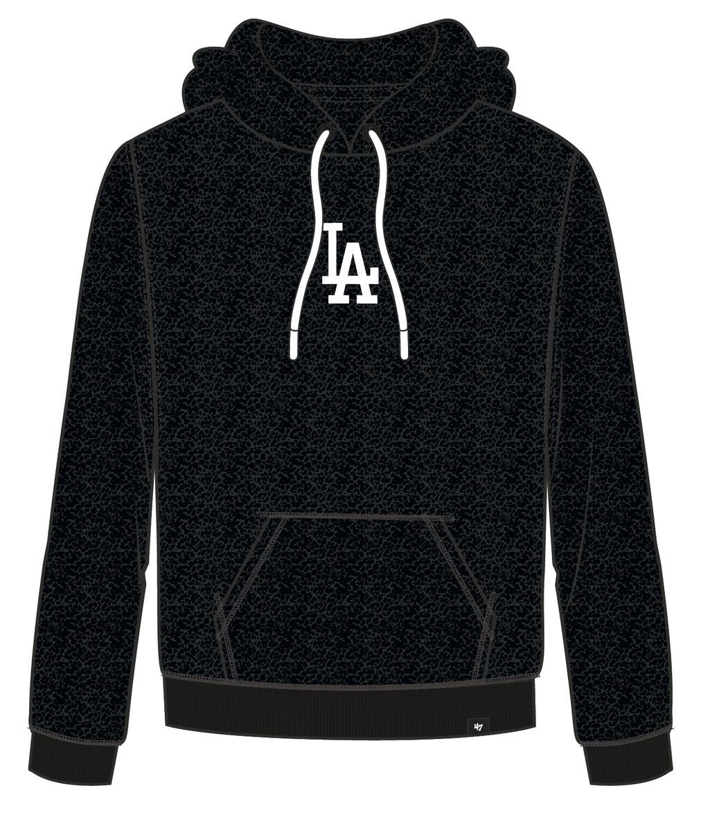 Los Angeles Dodgers MLB Jet Black Core Long Loop Fuzzy Hood