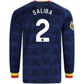 Men's Authentic Saliba Arsenal Long Sleeve Away Jersey 26/27