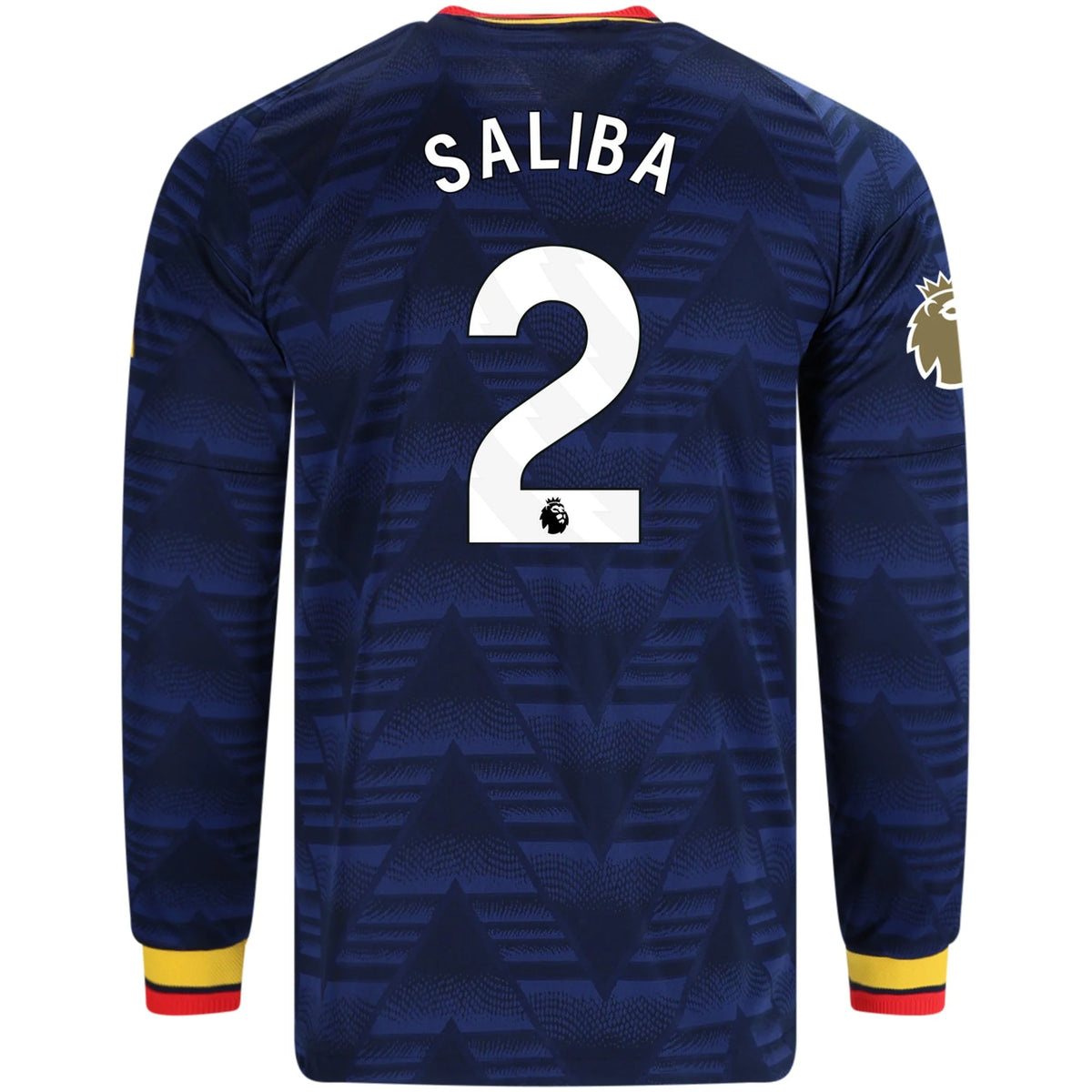 Men's Authentic Saliba Arsenal Long Sleeve Away Jersey 26/27