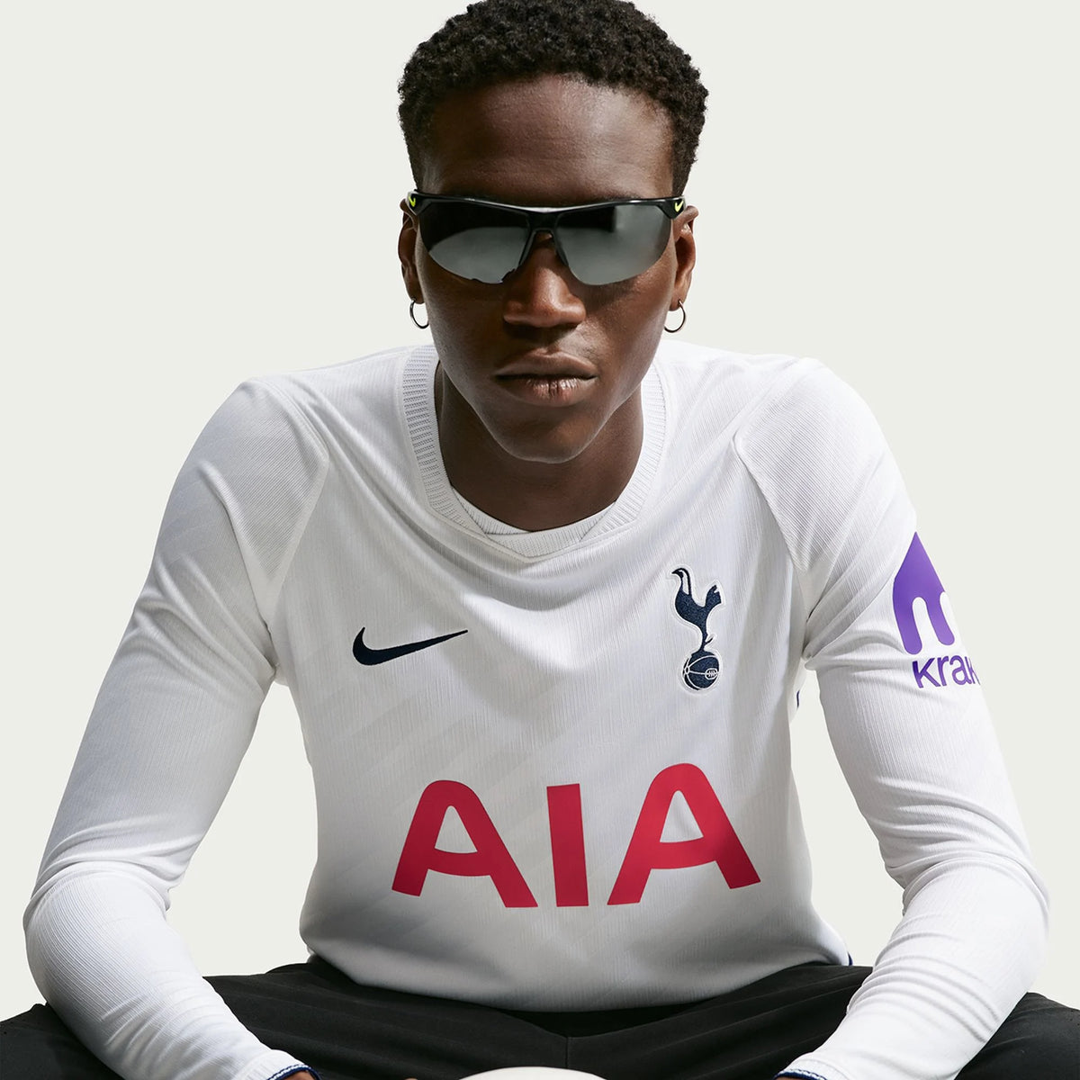 Men's Replica Tottenham Hotspur Long Sleeve Home Jersey 26/27