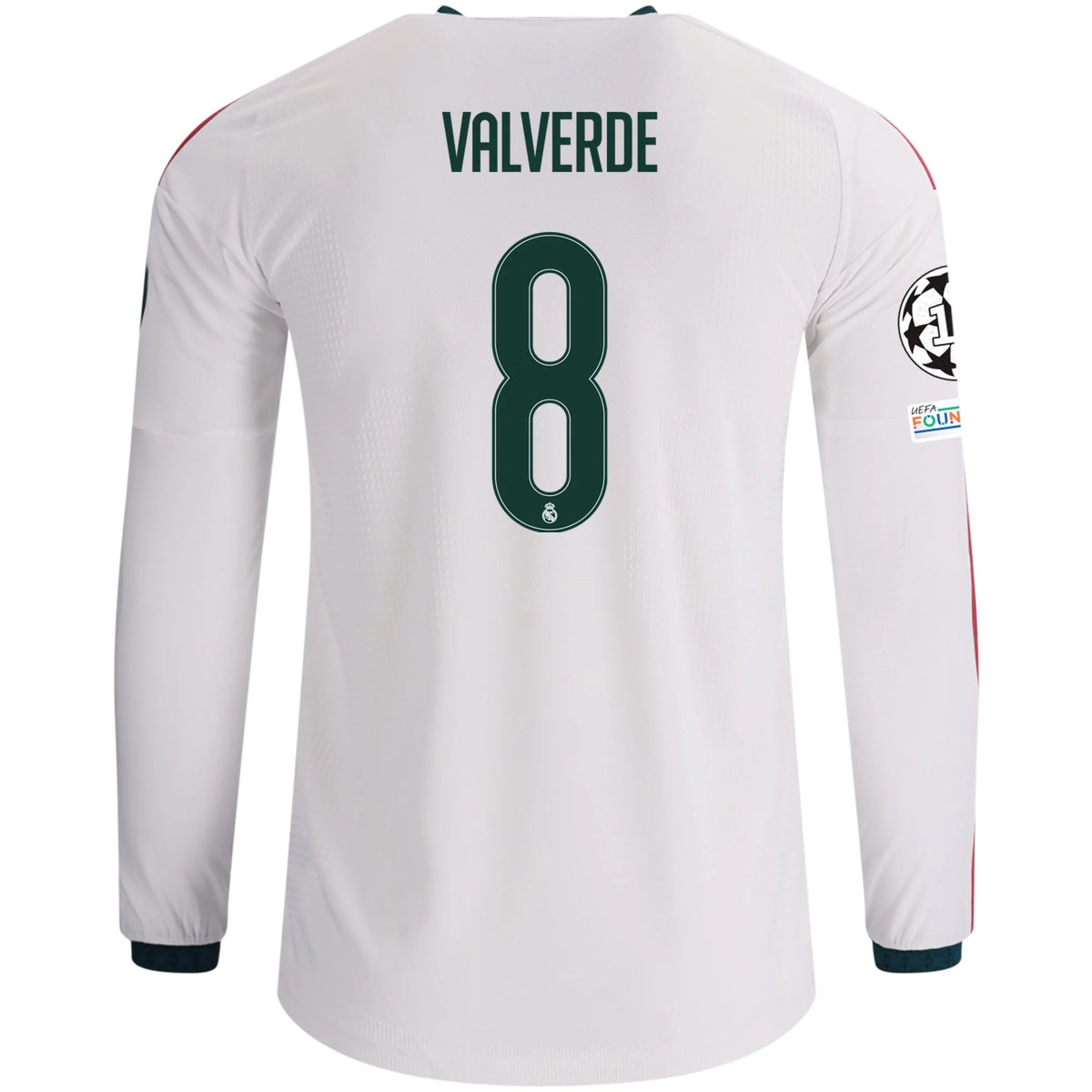 Men's Authentic Valverde Real Madrid Long Sleeve Home Jersey 26/27