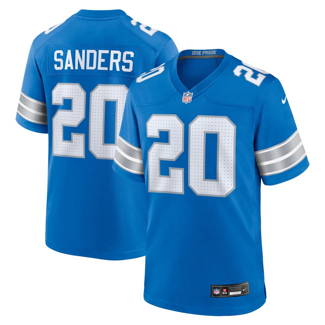 Men's Detroit Lions Barry Sanders Black 2nd Alternate Retired Player