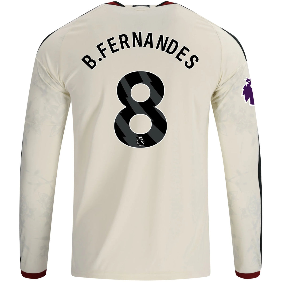 Men's Replica B. Fernandes Manchester United Long Sleeve Third Jersey 26/27