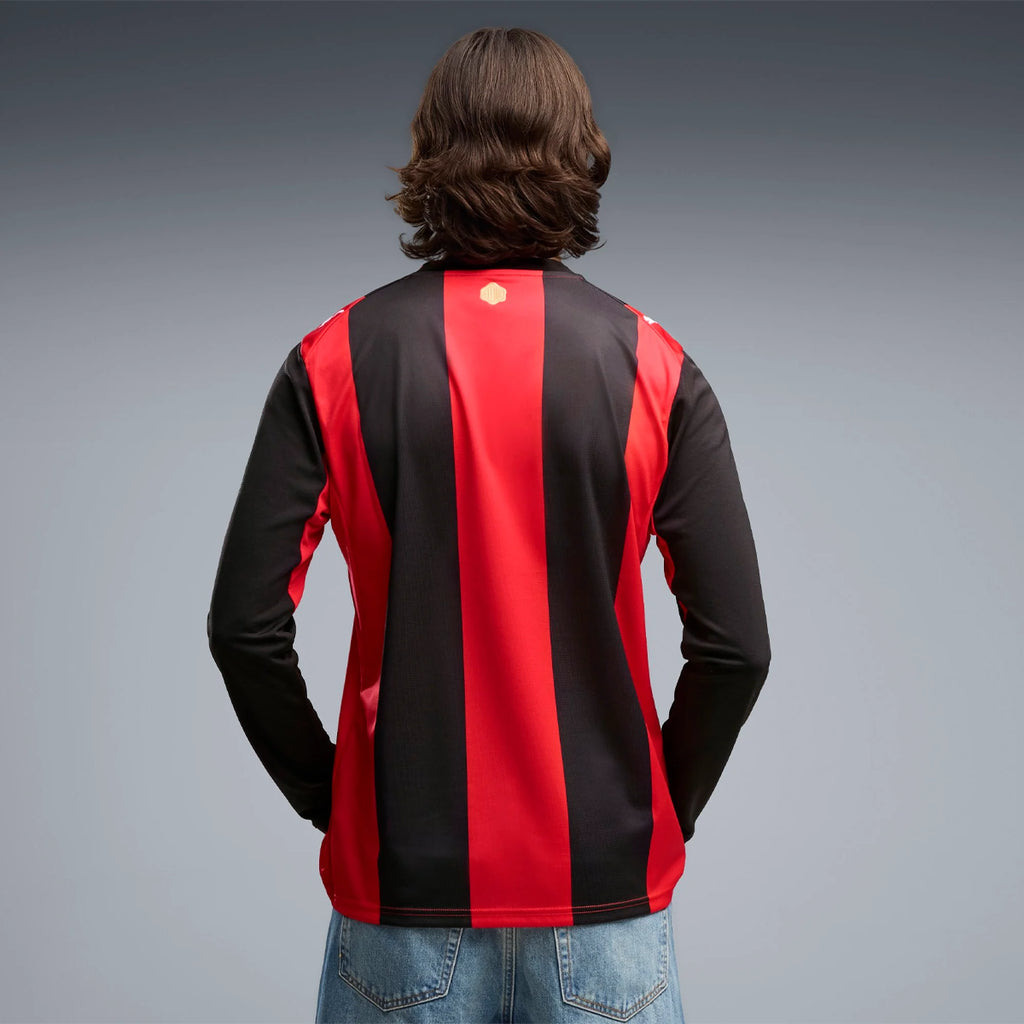 Men's Replica AC Milan Long Sleeve Home Jersey 26/27