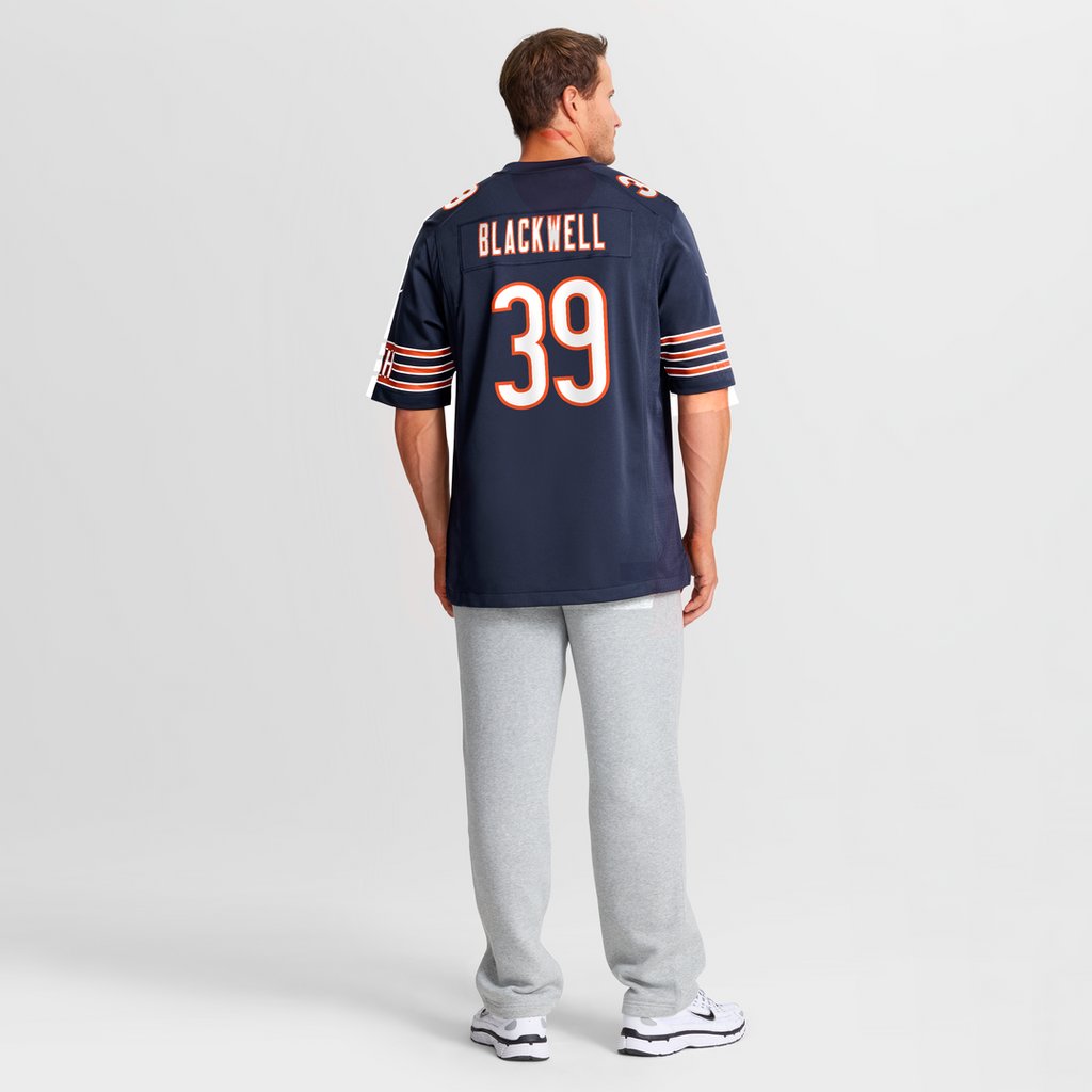Men's Chicago Bears Josh Blackwell Navy Game Player Jersey