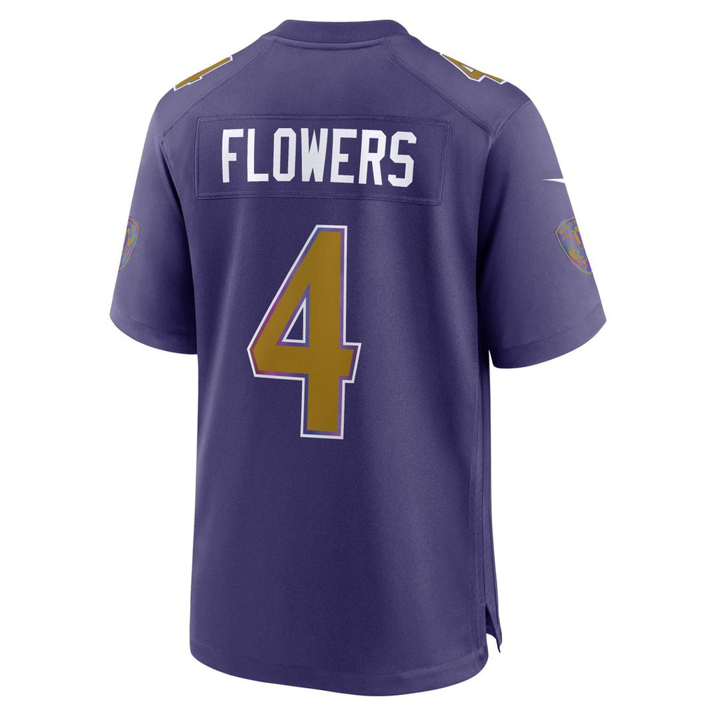 Men's Baltimore Ravens Zay Flowers Purple Alternate