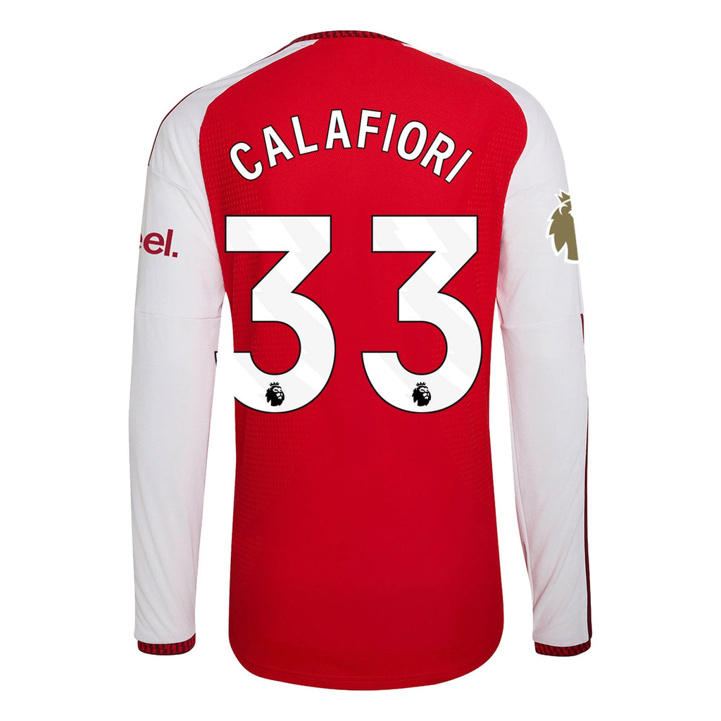 Men's Authentic Calafiori Arsenal Long Sleeve Home Jersey 26/27