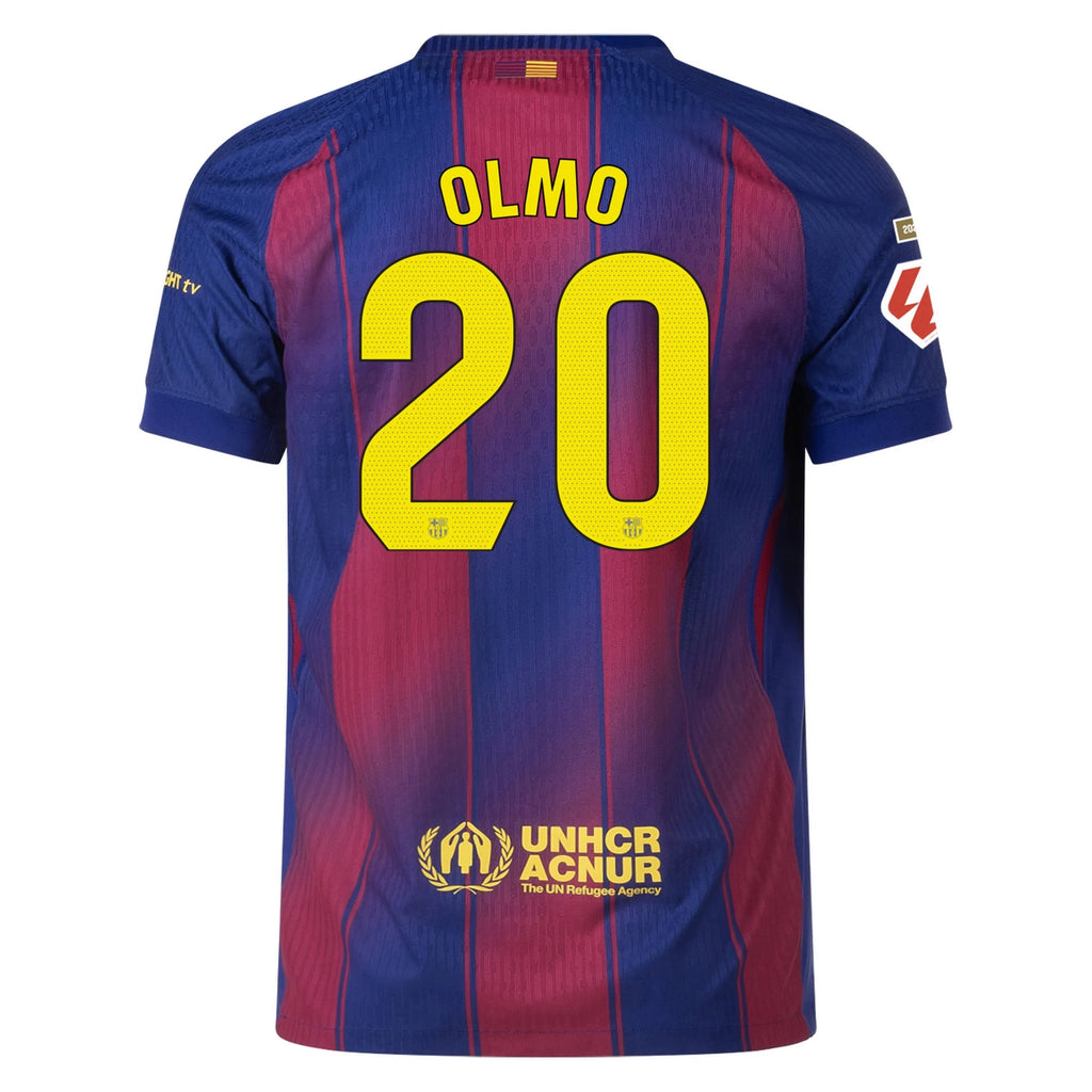 Men's Authentic Olmo Barcelona Home Jersey 25/26