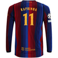 Kid's Replica Raphinha Barcelona Long Sleeve Home Jersey 26/27 UCL