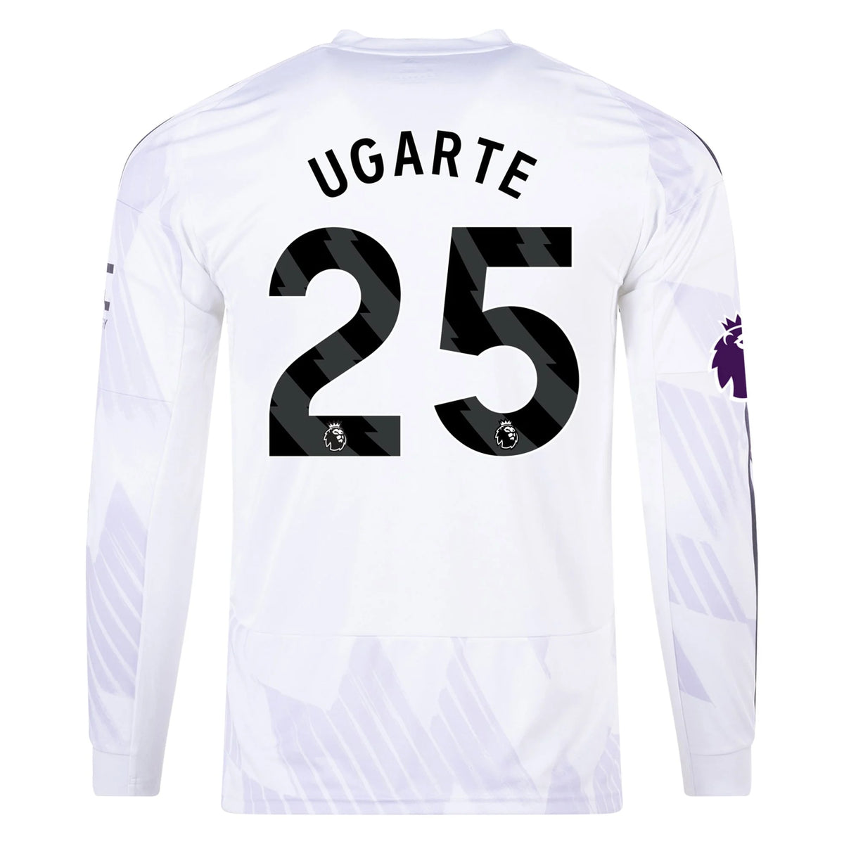 Men's Replica Ugarte Manchester United Long Sleeve Away Jersey 25/26