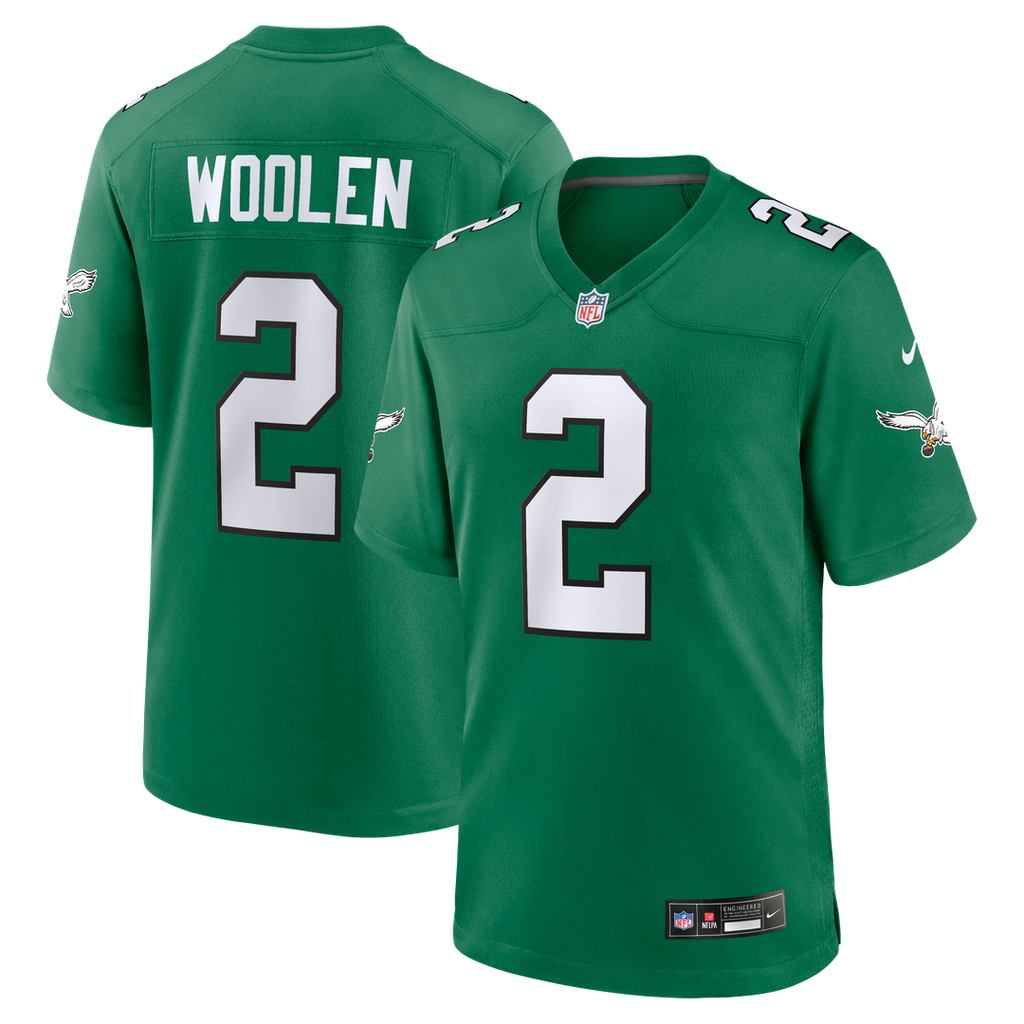 Men's Philadelphia Eagles Tariq Woolen Kelly Green Alternate