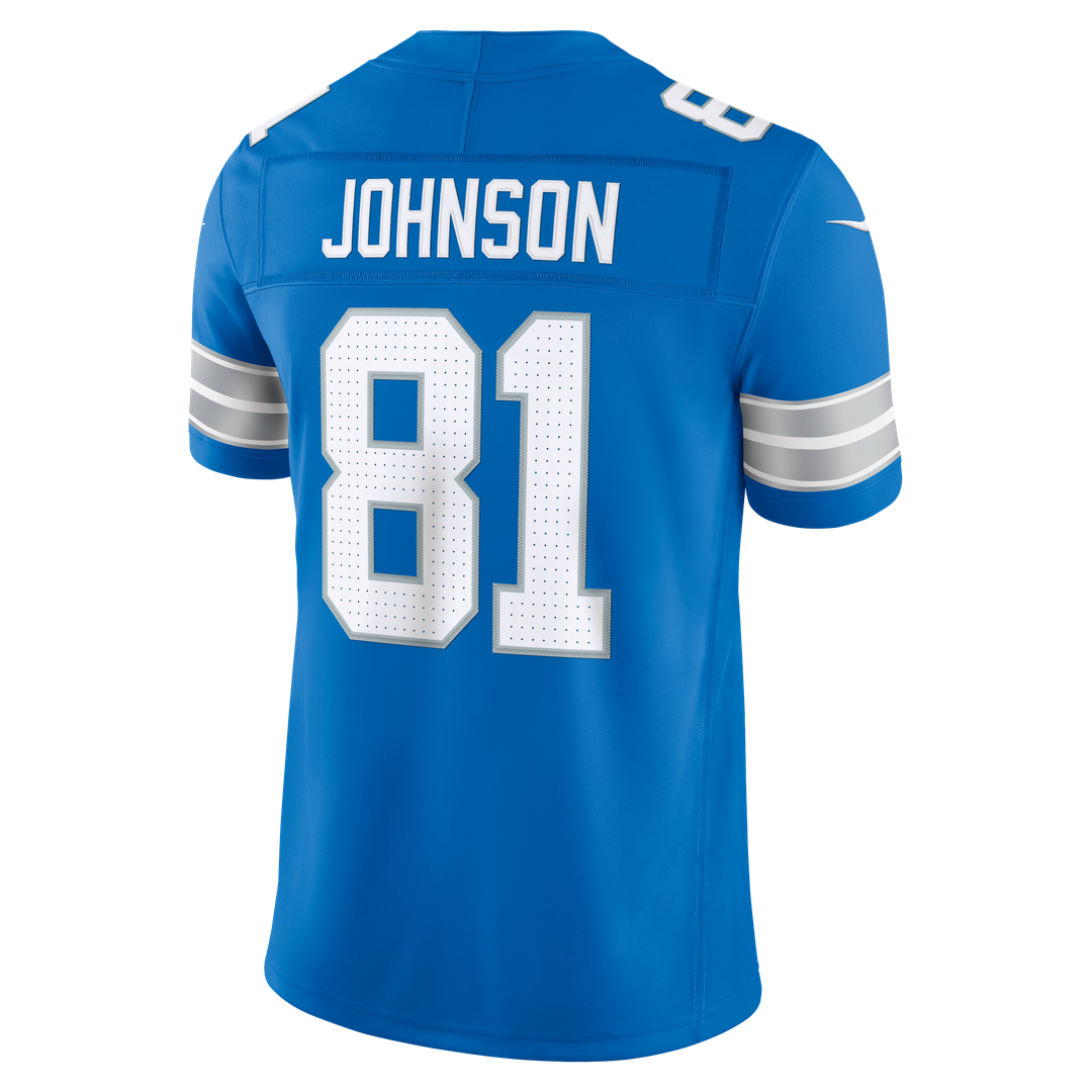 Men's Detroit Lions Calvin Johnson Black Alternate Vapor F.U.S.E. Stitched Retired