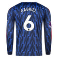 Men's Replica Gabriel Arsenal Long Sleeve Away Jersey 25/26