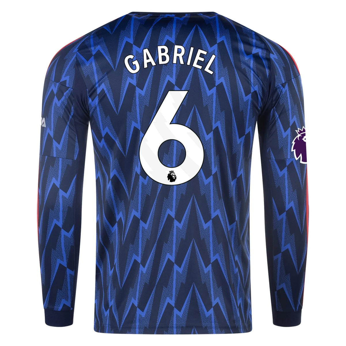 Men's Replica Gabriel Arsenal Long Sleeve Away Jersey 25/26