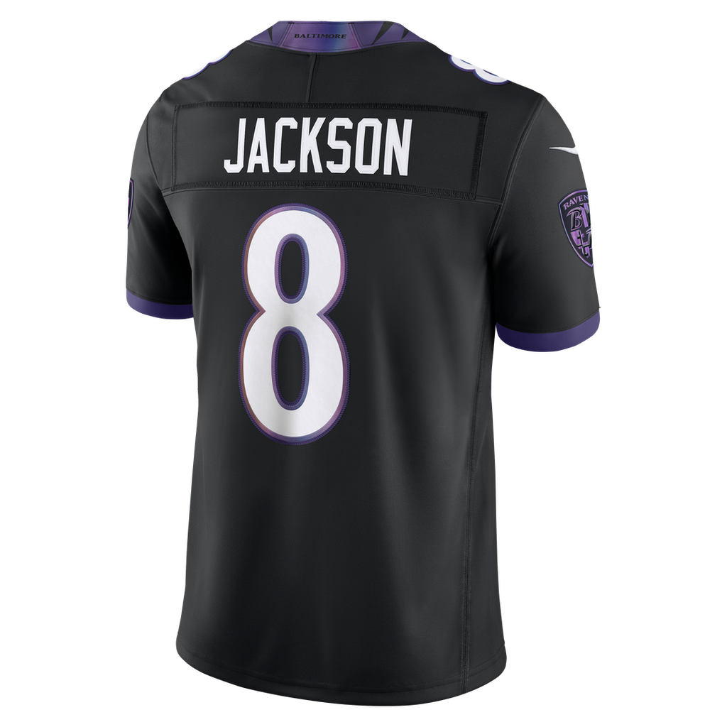 Men's Baltimore Ravens Lamar Jackson Purple Team Vapor F.U.S.E. Stitched