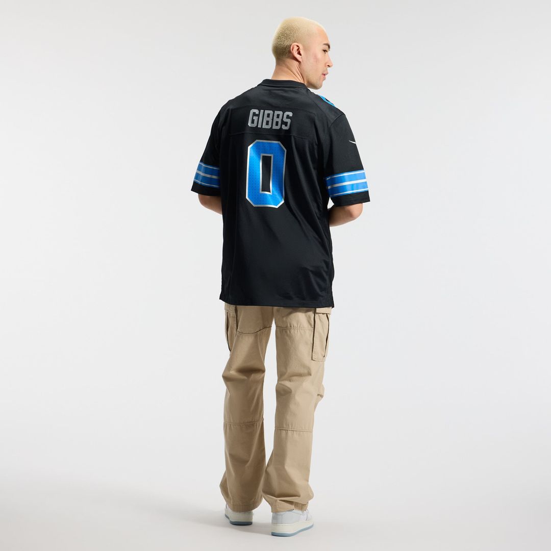 Men's Detroit Lions Jahmyr Gibbs White Game Player Jersey