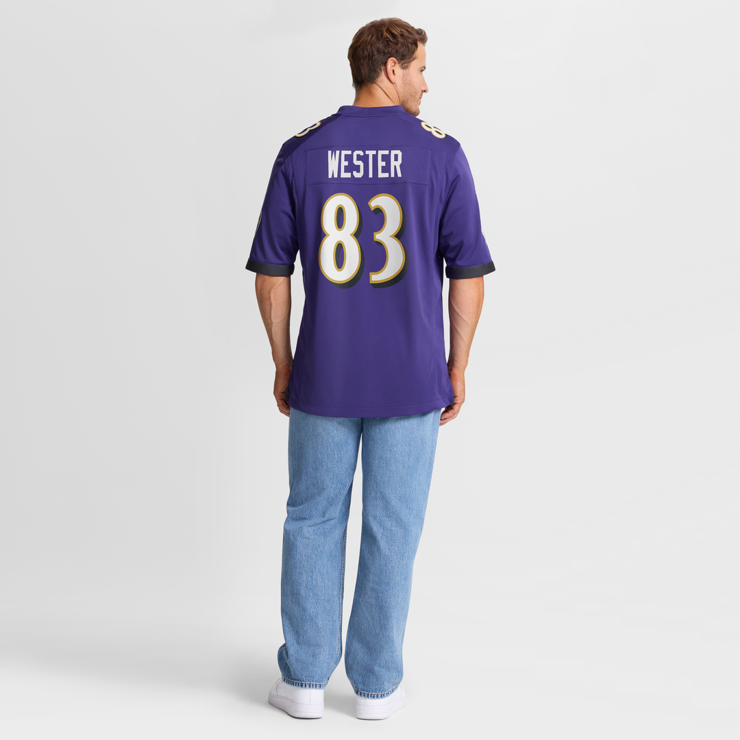 Men's Baltimore Ravens LaJohntay Wester Purple Team