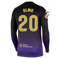Men's Replica Olmo Barcelona Long Sleeve Away Jersey 26/27