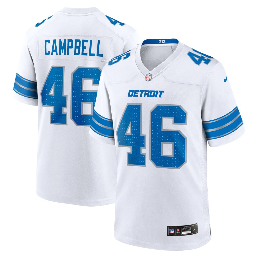 Men's Detroit Lions Jack Campbell Black 2nd Alternate