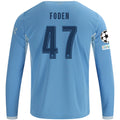 Men's Replica Foden Manchester City Long Sleeve Home Jersey 26/27 UCL