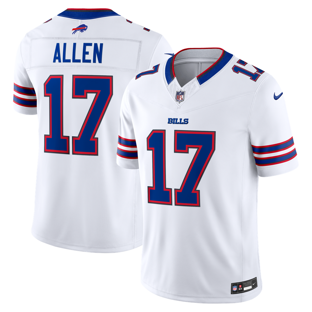 Men's Buffalo Bills Josh Allen White Vapor F.U.S.E. Stitched