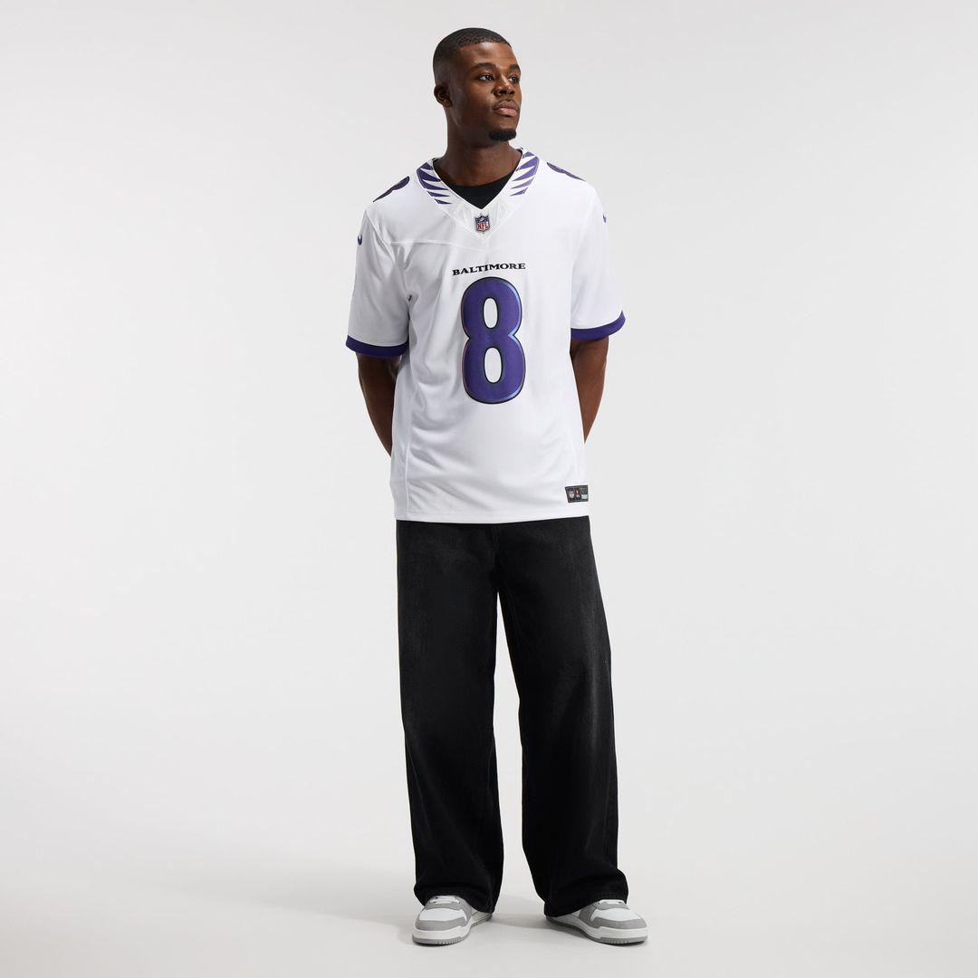 Men's Baltimore Ravens Lamar Jackson Purple Team Vapor F.U.S.E. Stitched