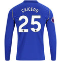 Men's Replica Caicedo Chelsea Long Sleeve Home Jersey 26/27