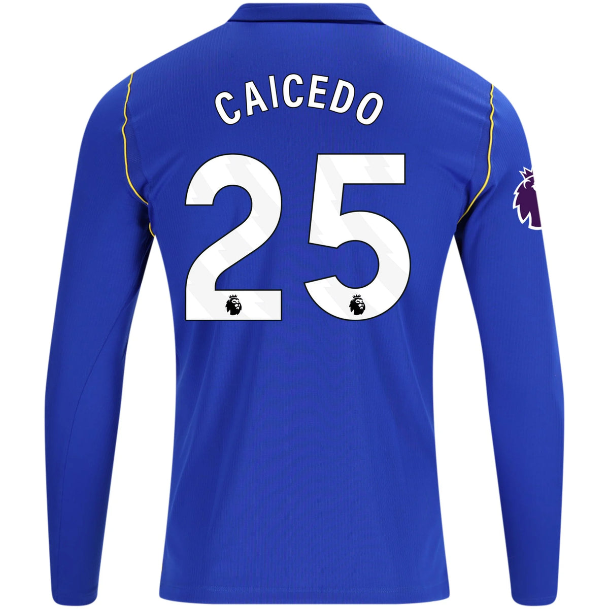 Men's Replica Caicedo Chelsea Long Sleeve Home Jersey 26/27