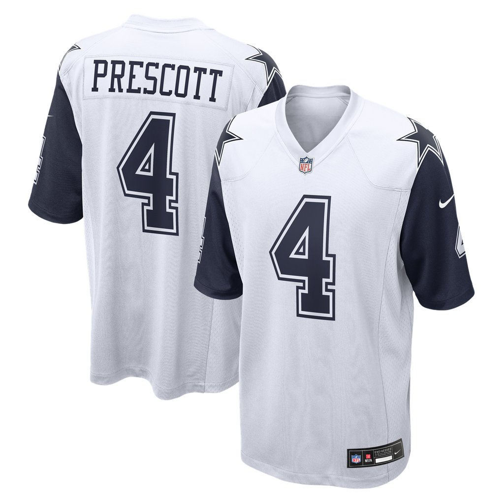 Men's Dallas Cowboys Dak Prescott Navy Alternate Game Team Jersey