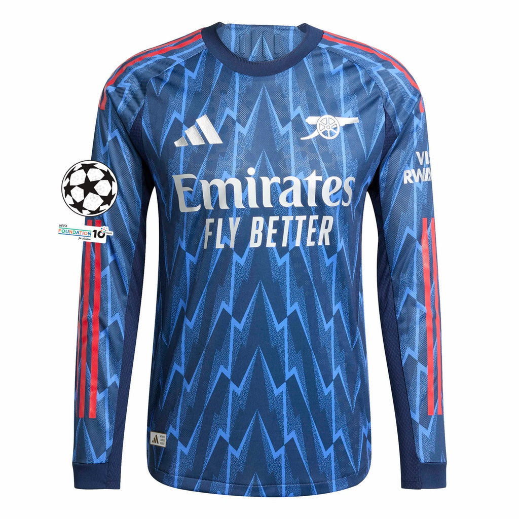Men's Authentic Arsenal Long Sleeve Away Jersey 25/26 UCL