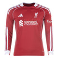 Kid's Replica Liverpool Long Sleeve Home Jersey 25/26