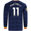 Men's Authentic Martinelli Arsenal Long Sleeve Away Jersey 26/27