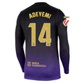 Men's Replica Adeyemi Barcelona Long Sleeve Away Jersey 26/27