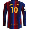 Kid's Replica Lamine Yamal Barcelona Long Sleeve Home Jersey 26/27 UCL