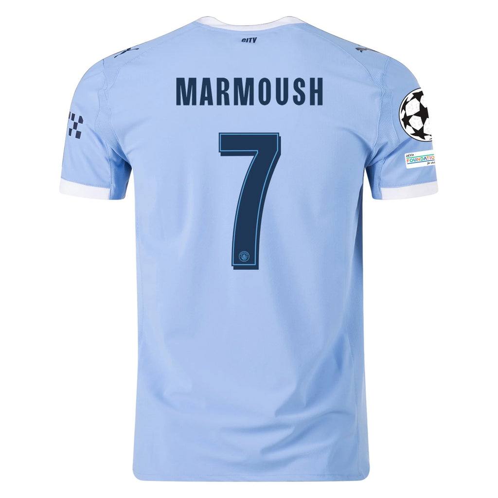 Men's Authentic Marmoush Manchester City Home Jersey 25/26 UCL