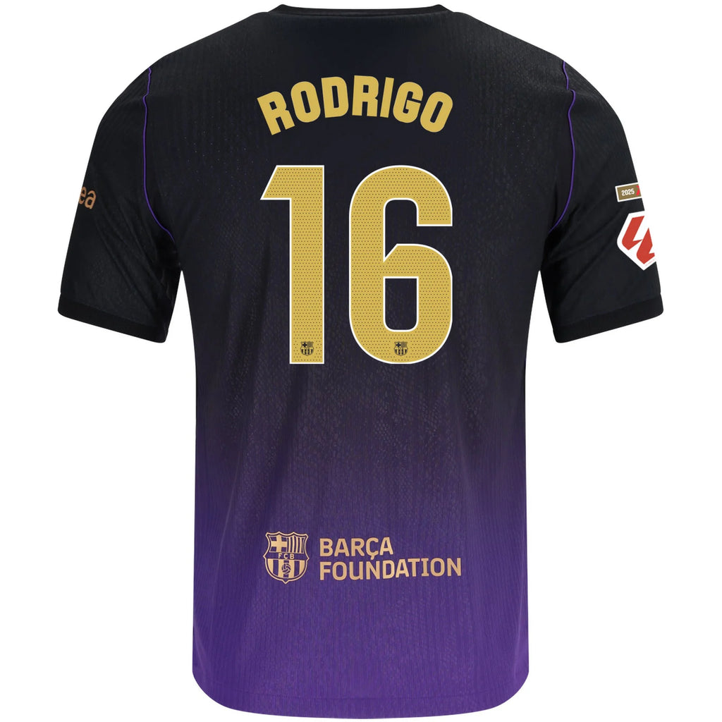 Men's Authentic Rodrigo Barcelona Away Jersey 26/27