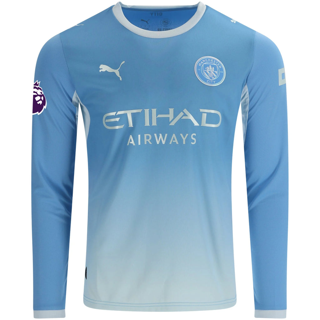 Men's Replica Haaland Manchester City Long Sleeve Home Jersey 26/27
