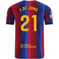 Men's Replica F. de Jong Barcelona Home Jersey 26/27
