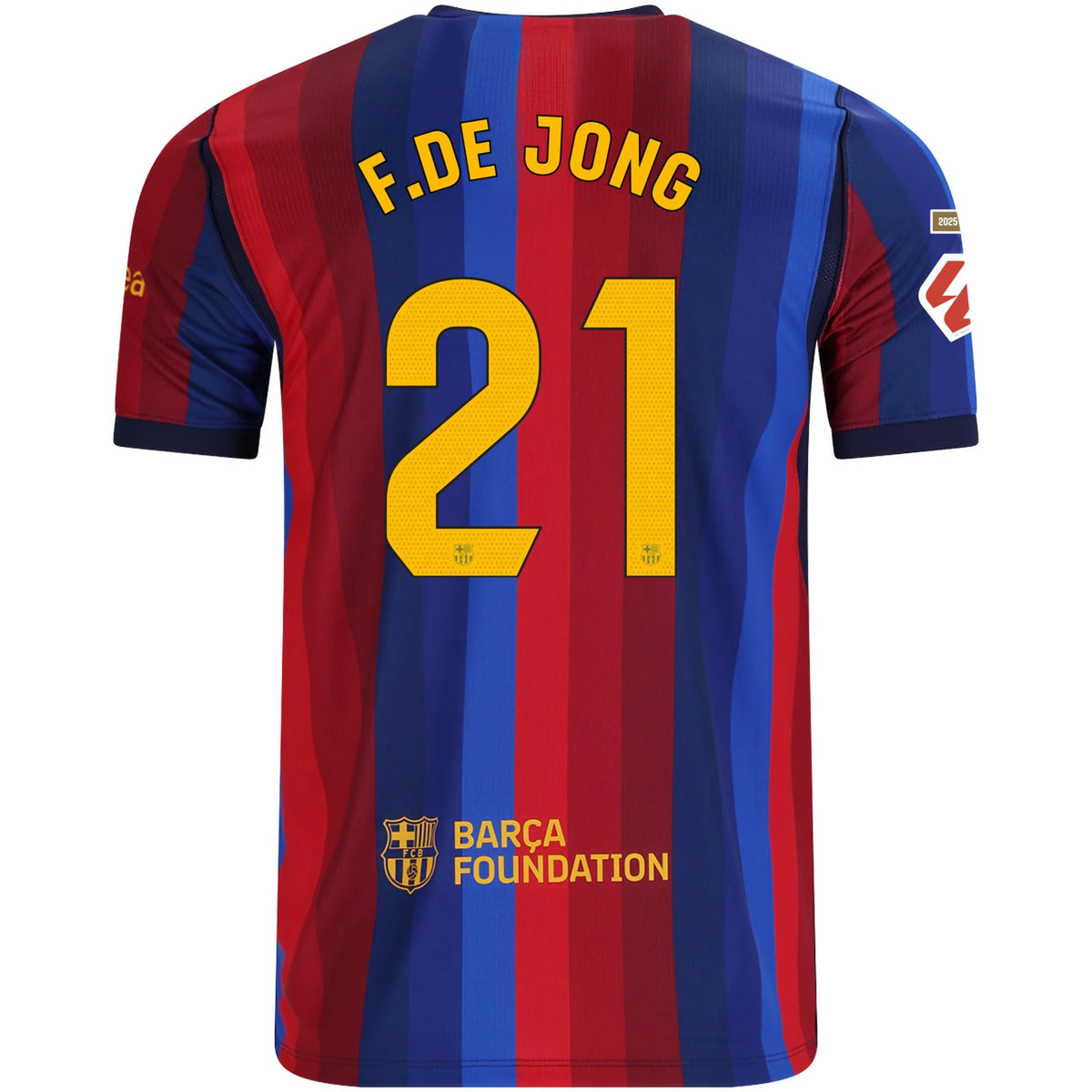 Men's Replica F. de Jong Barcelona Home Jersey 26/27