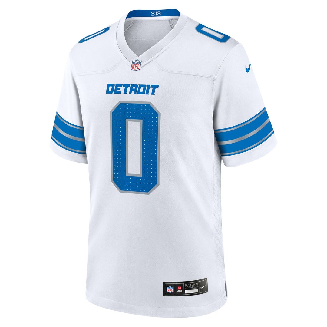Men's Detroit Lions Jahmyr Gibbs White Game Player Jersey