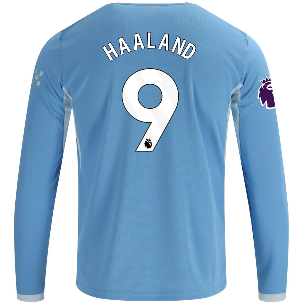 Men's Replica Haaland Manchester City Long Sleeve Home Jersey 26/27