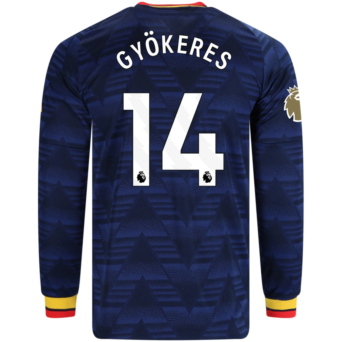 Men's Authentic Gykores Arsenal Long Sleeve Away Jersey 26/27