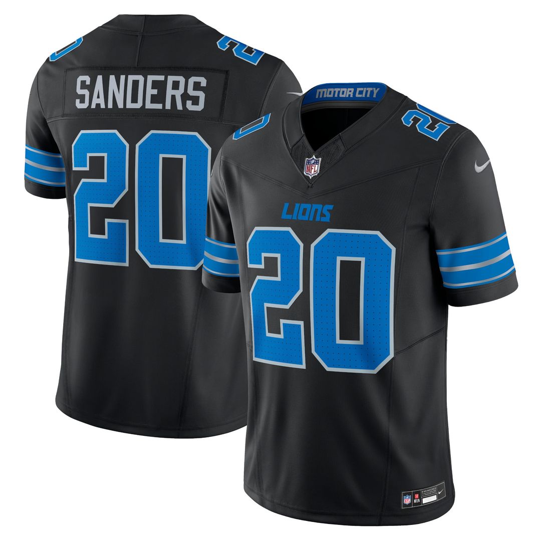 Men's Detroit Lions Barry Sanders Black 2nd Alternate Vapor F.U.S.E.