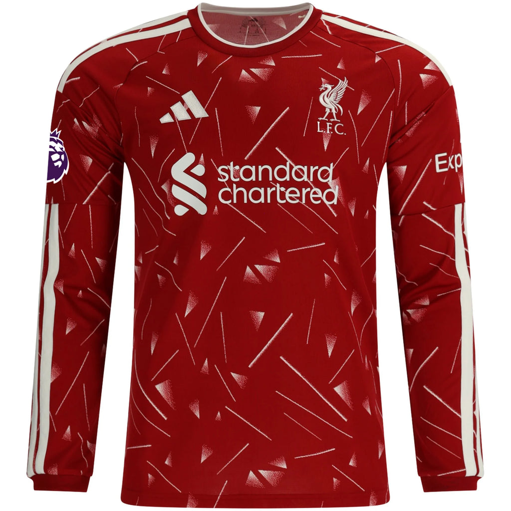 Men's Replica Szoboszlai Liverpool Long Sleeve Home Jersey 26/27