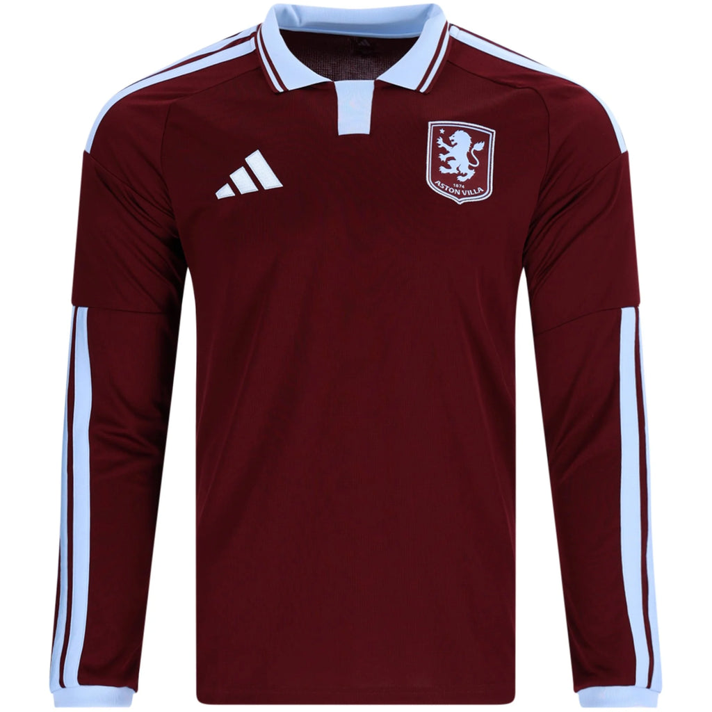 Men's Replica Aston Villa Long Sleeve Home Jersey 26/27