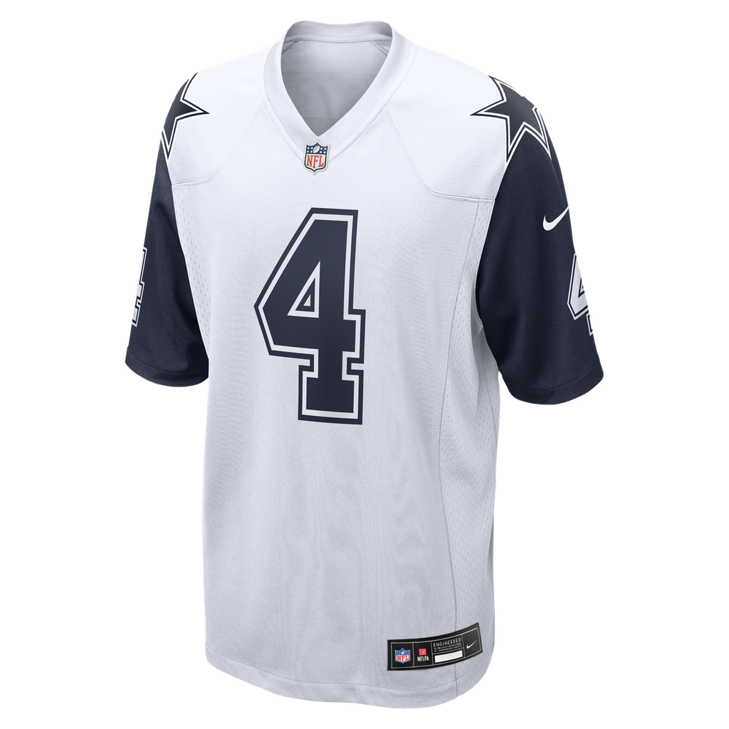 Men's Dallas Cowboys Dak Prescott Navy Alternate Game Team Jersey