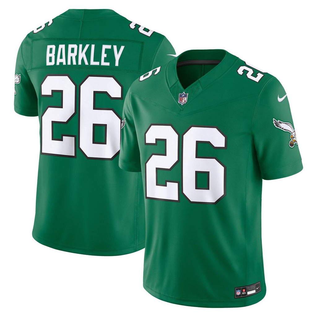 Men's Philadelphia Eagles Saquon Barkley White Vapor F.U.S.E. Stitched