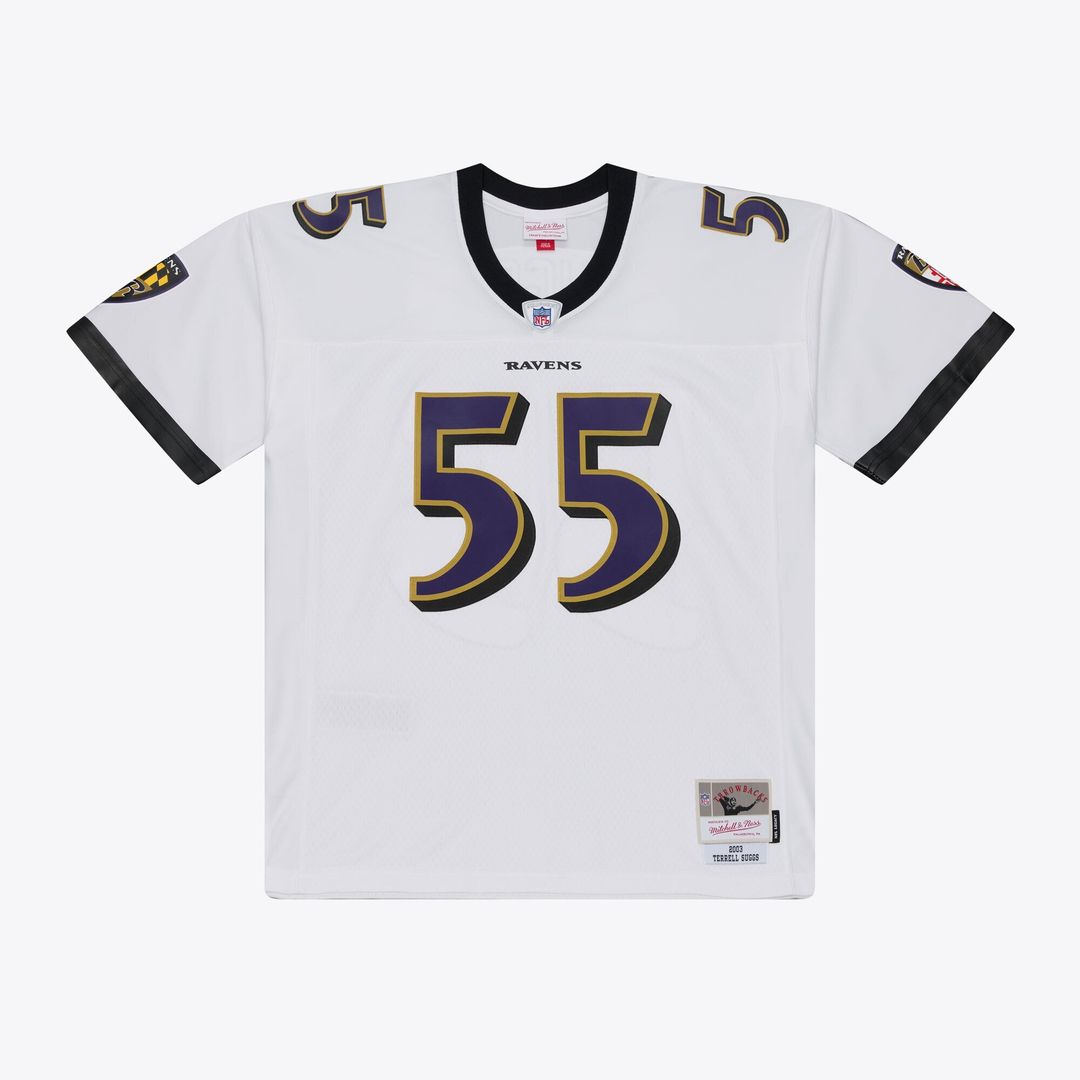 Men's Baltimore Ravens Terrell Suggs Purple 2003 Legacy Replica Jersey