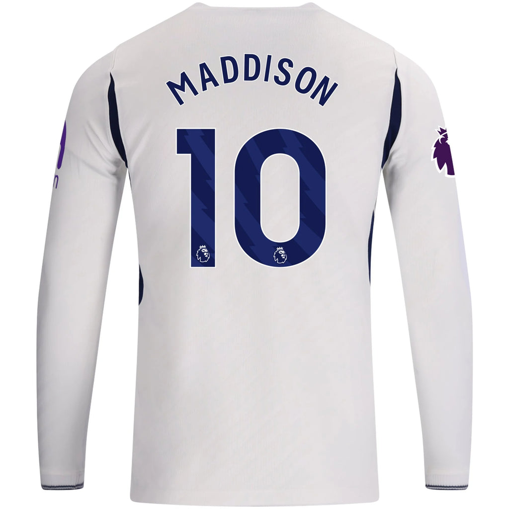 Men's Replica Maddison Tottenham Hotspur Long Sleeve Home Jersey 26/27