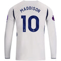 Men's Replica Maddison Tottenham Hotspur Long Sleeve Home Jersey 26/27